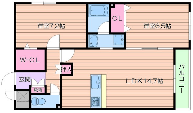2階の間取り図