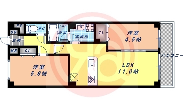 1階の間取り図