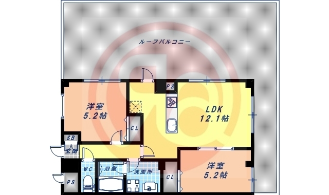6階の間取り図