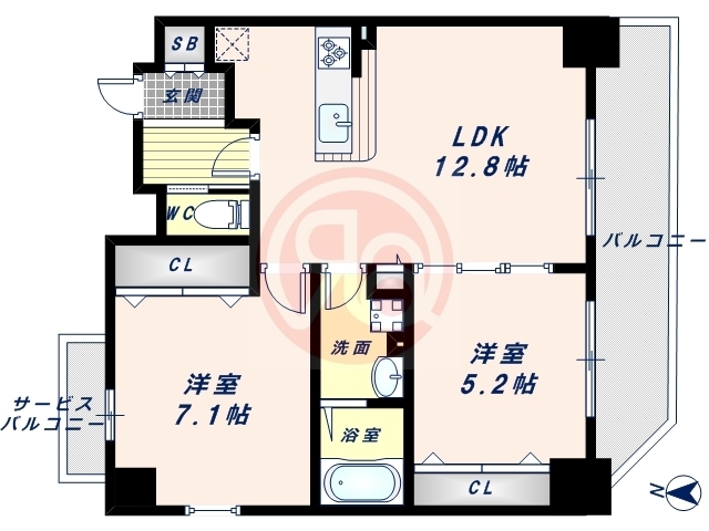 5階の間取り図