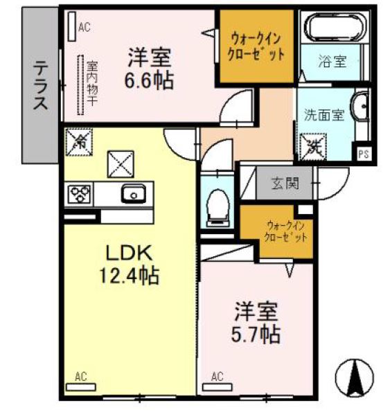 1階の間取り図