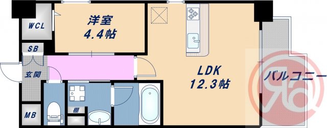 6階の間取り図