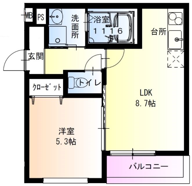 1階の間取り図
