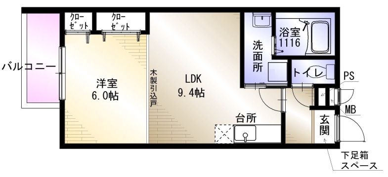 1階の間取り図