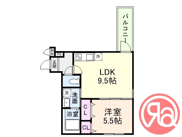1階の間取り図