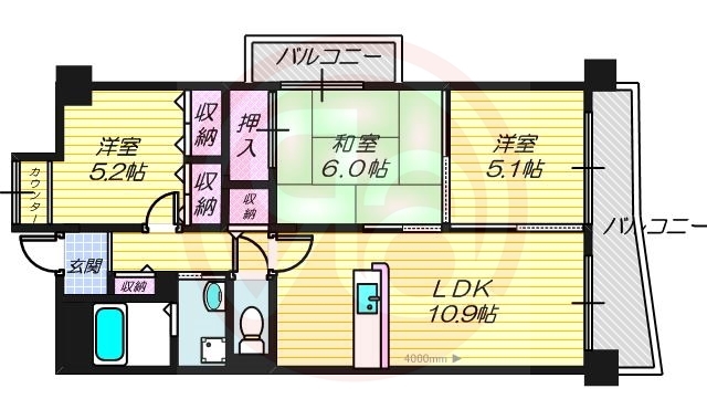 8階の間取り図