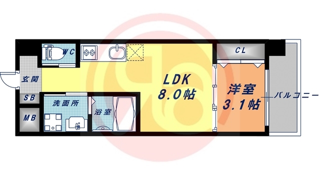 1階の間取り図