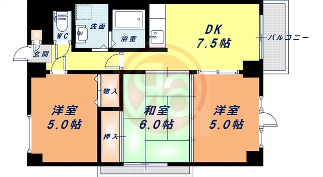 4階の間取り図