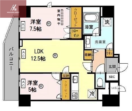 2階の間取り図