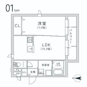 1階の間取り図