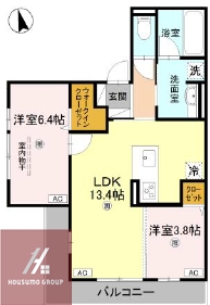2階の間取り図