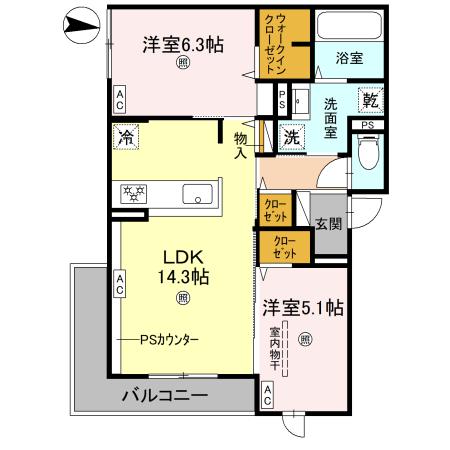 1階の間取り図