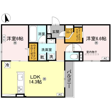 2階の間取り図