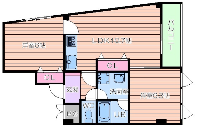 4階の間取り図