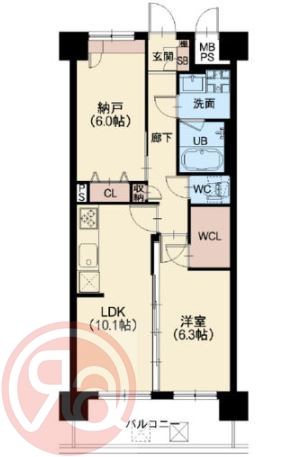 6階の間取り図