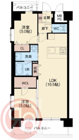 5階の間取り図