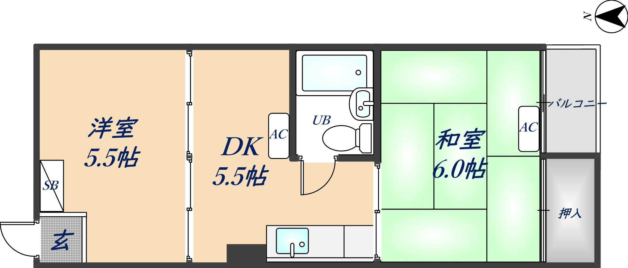2階の間取り図