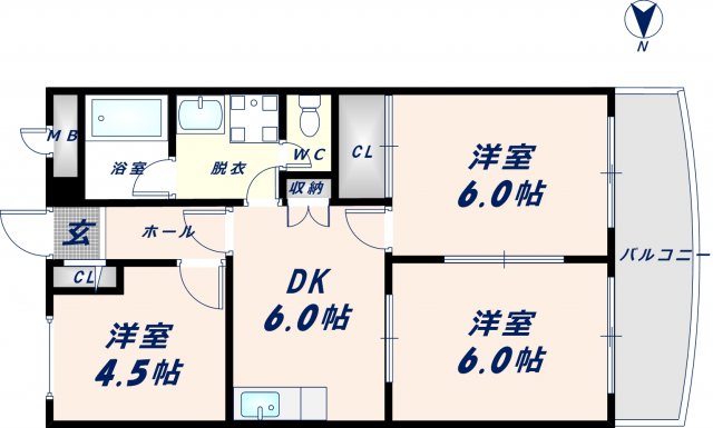 2階の間取り図
