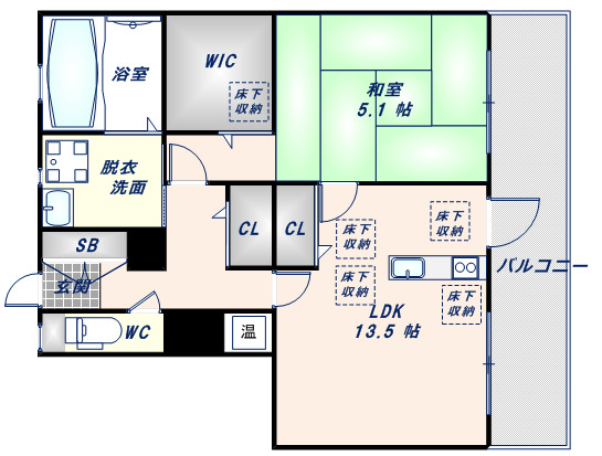 2階の間取り図