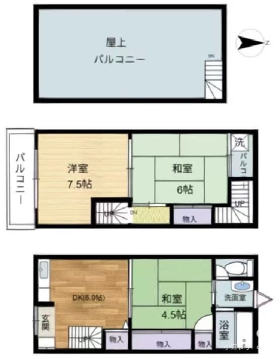 -階の間取り図