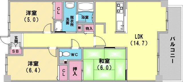 使い勝手の良い間取りです