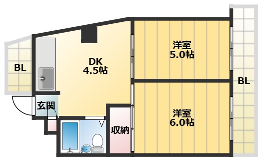 2階の間取り図