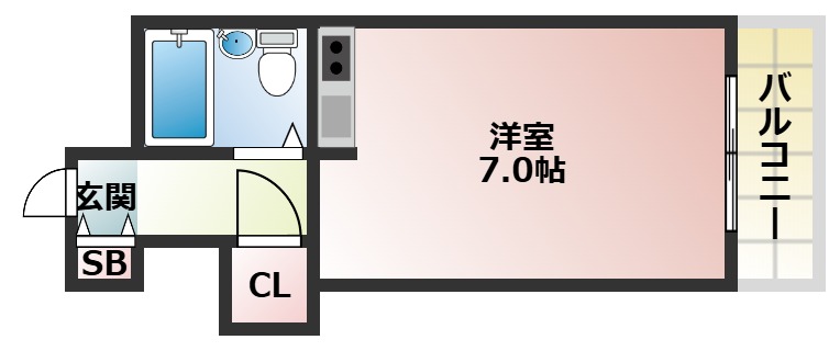 単身さん向けのお部屋ですね。