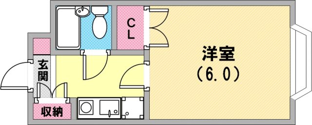 単身さん向けの間取りですね。