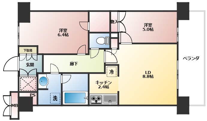 使い勝手の良い間取りです
