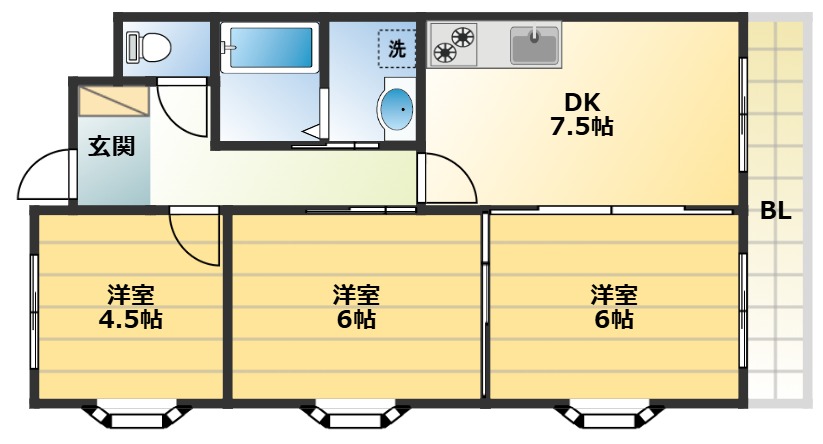 使い勝手の良い間取りです。