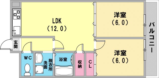 全室洋室の間取ですね。