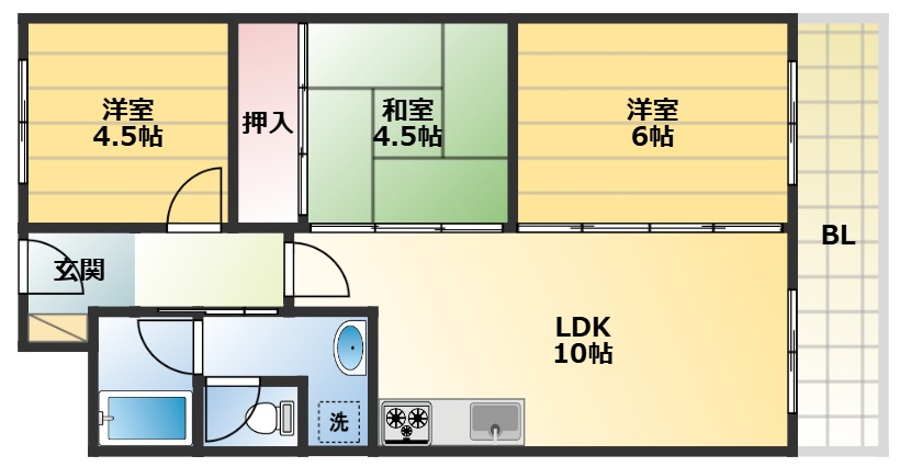 使い勝手の良い間取りです