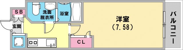 洋室8.7帖で大変使いや酸い間取りになります