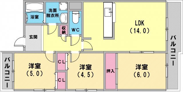 ファミリーさん向けの間取りですね。