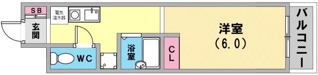単身さん向けの間取りですね。