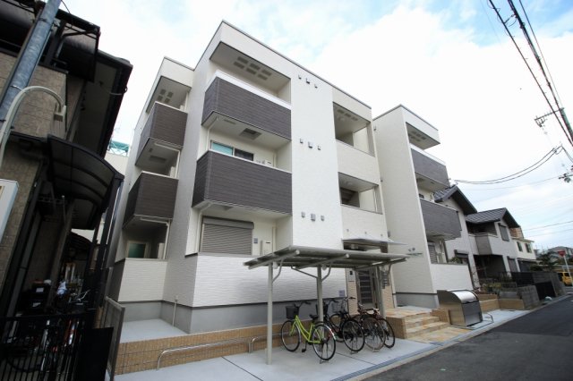 大阪市東淀川区北江口４丁目の賃貸アパートの外観