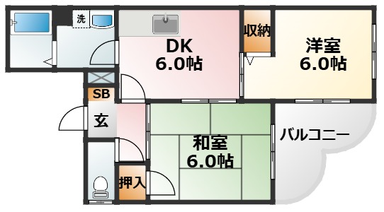 2階の間取り図
