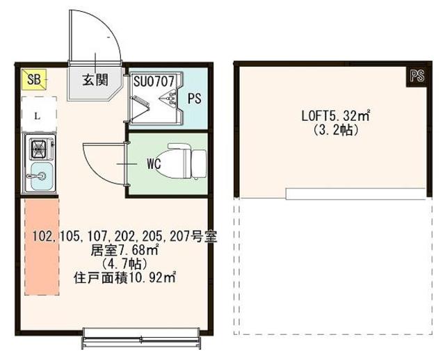 2階の間取り図