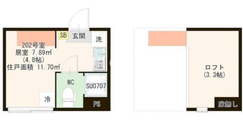 2階の間取り図