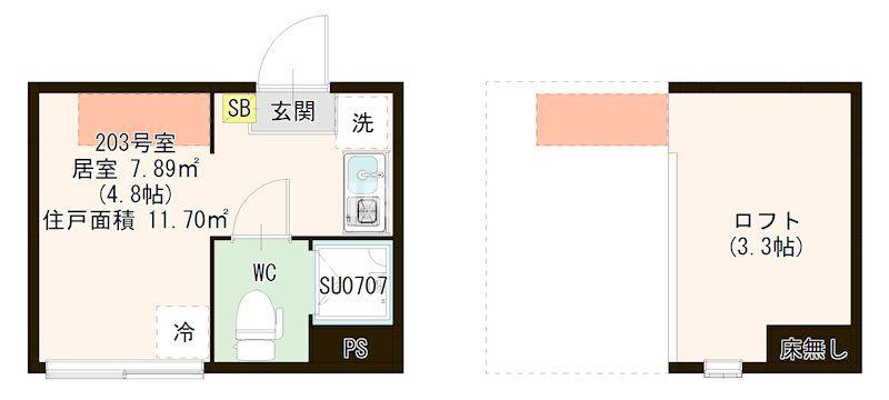 2階の間取り図