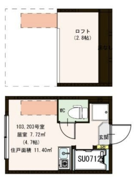 2階の間取り図