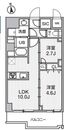 2階の間取り図