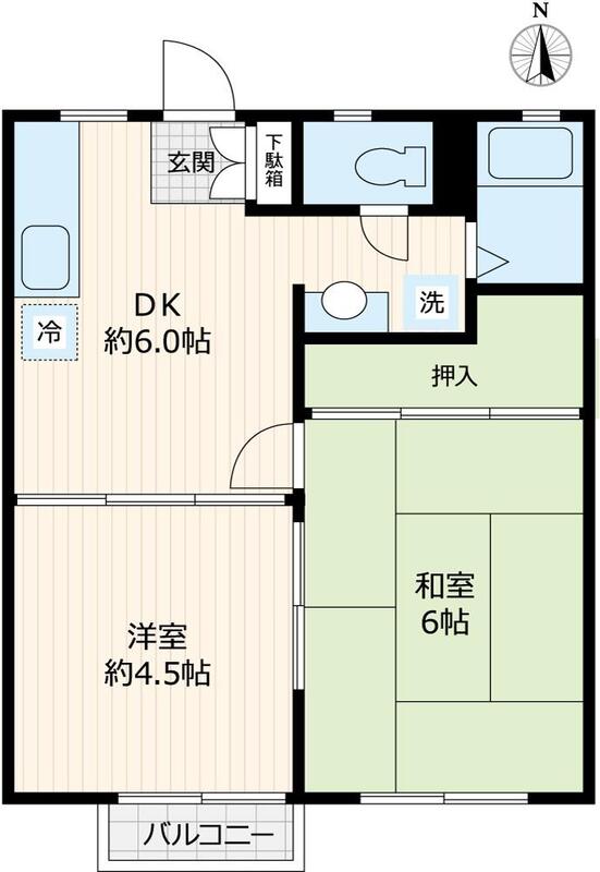 34.6平米、2DK