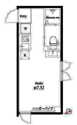 ワンルーム　１5.5平米