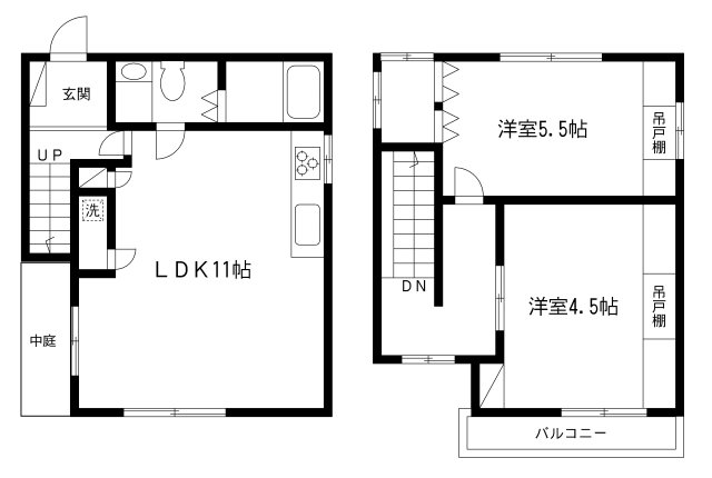 -階の間取り図