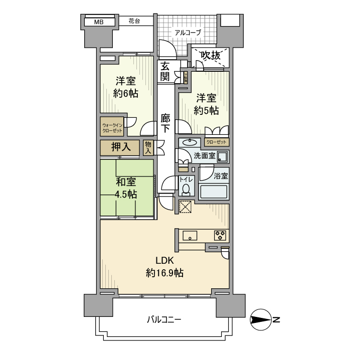 3階の間取り図