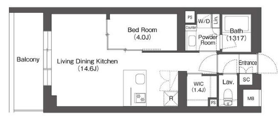 4階の間取り図