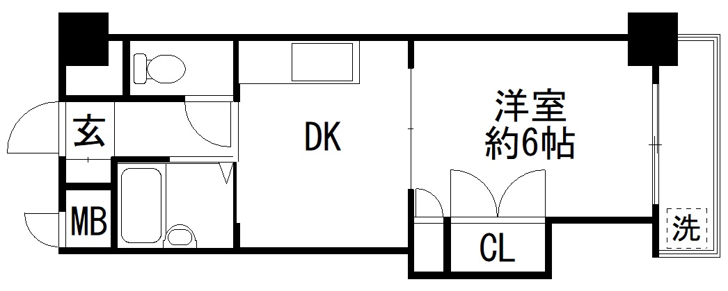 1DK・26.46㎡・4.5万円・バス・トイレセパレートタイプです!