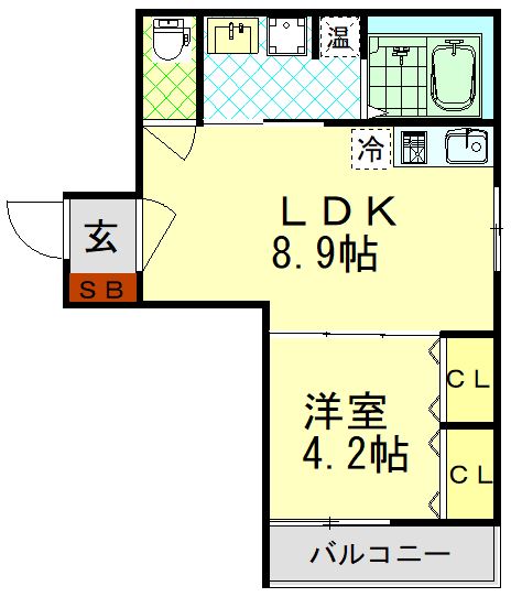 一人でも二人でも十分暮らせる居住空間です。新たな暮らしへ