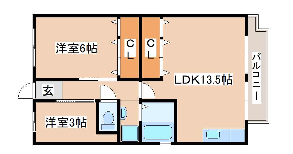 2階の間取り図